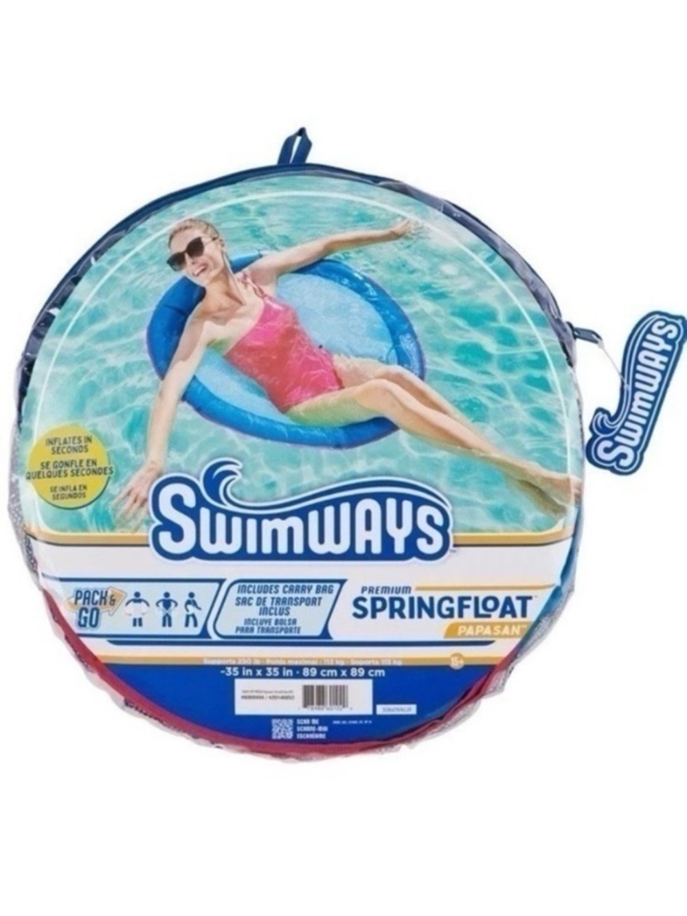 ❌FINAL PRICE❌NIP. SWIMWAYS Blue Spring Float Papasan - Picture 1 of 5